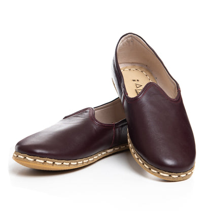 Men's Maroon Slip On Shoes