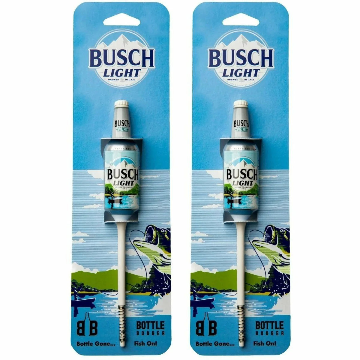 2 Pack Busch Light Fishing Bobbers - Premium Fishing Tackle