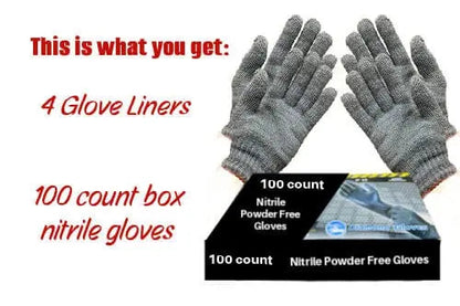 Nitrile or Latex Gloves with Knit Glove Liner