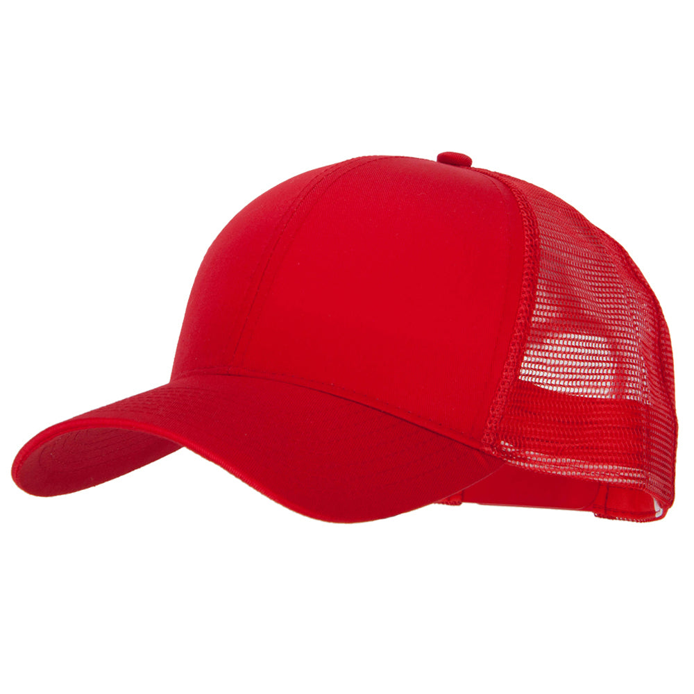 Big Size Solid Cotton Twill High Profile Mesh Pro Style Cap