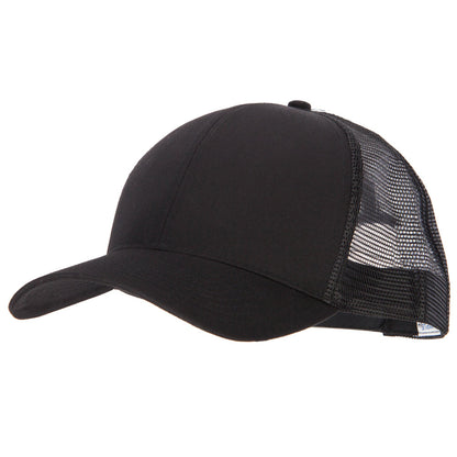 Big Size Solid Cotton Twill High Profile Mesh Pro Style Cap