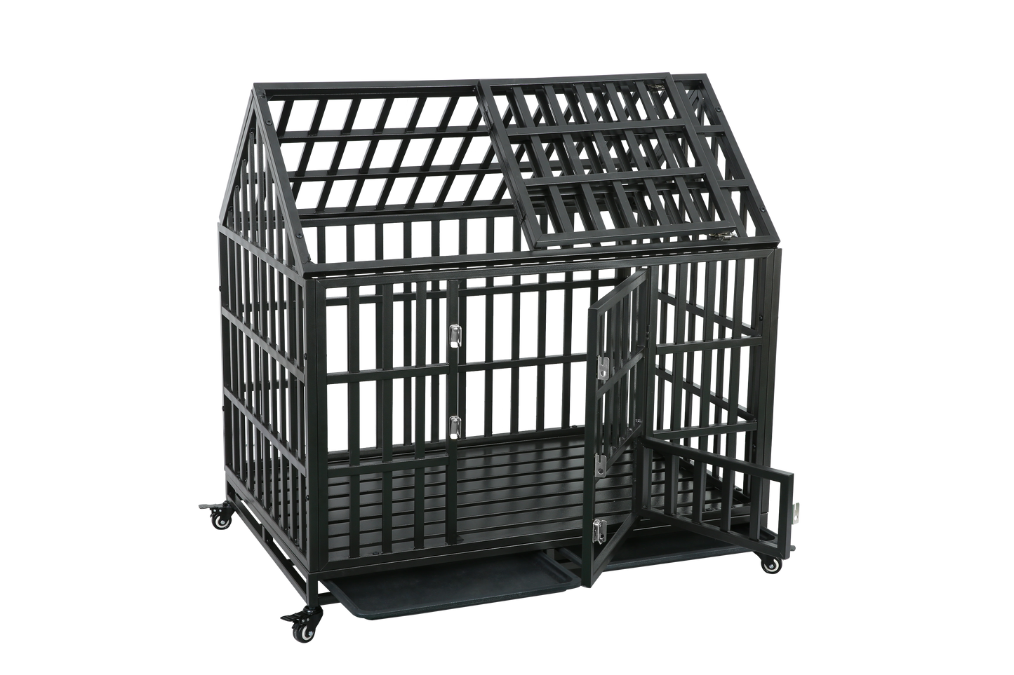 Heavy Duty Dog Cage pet Crate with Roof