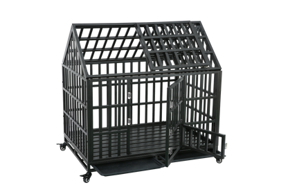 Heavy Duty Dog Cage pet Crate with Roof