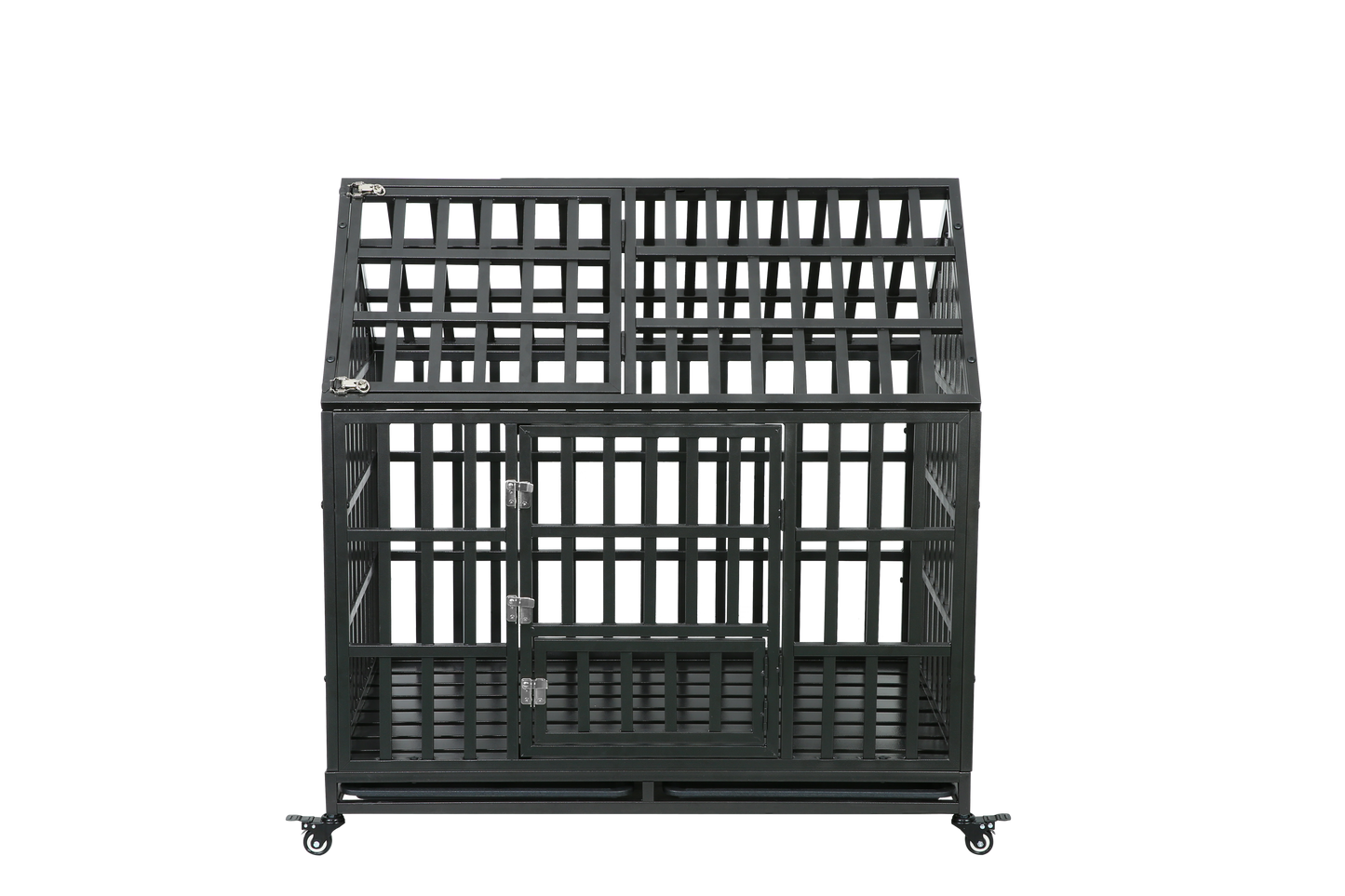 Heavy Duty Dog Cage pet Crate with Roof