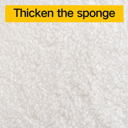 White Plush Swivel Accent Chair - Contemporary Round Armchair with 360 Rotation and Metal Base for Living Room Elegance