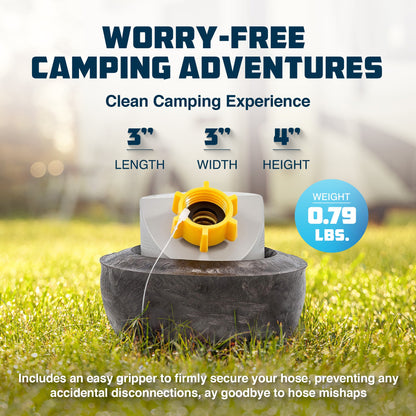 Camco Easy Slip Airtight Grey Water Seal Sewer Fitting for RV Camper Grey Water