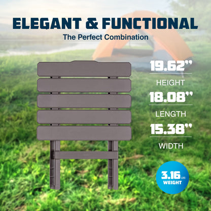 Camco Adirondack Style Folding Plastic Large Table for Indoor or Outdoor Use