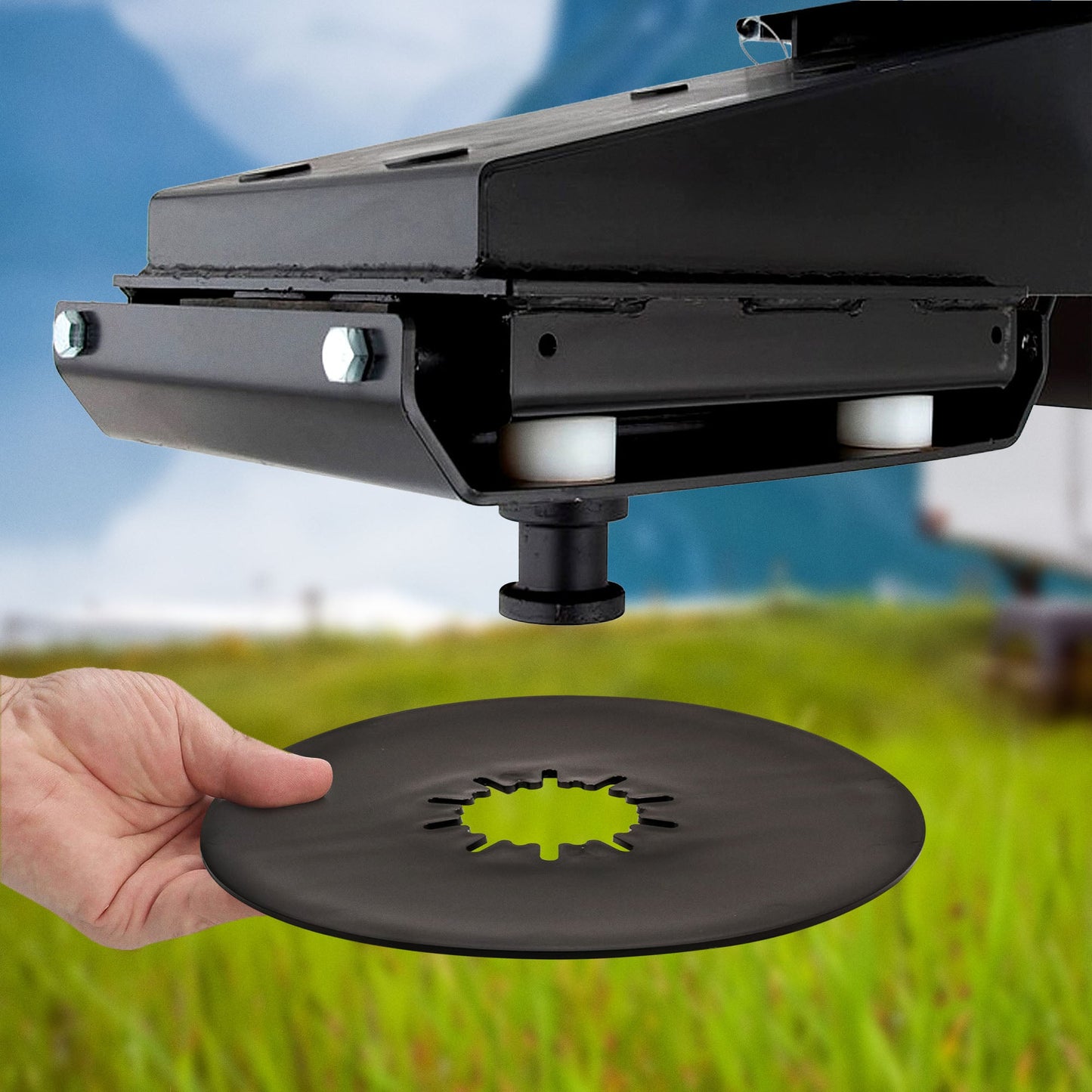 EAZ LIFT 12 Inch Bilingual Protective Lube Plate, RV 5th Wheel Trailer Accessory