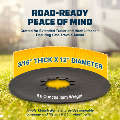 EAZ LIFT 12 Inch Bilingual Protective Lube Plate, RV 5th Wheel Trailer Accessory