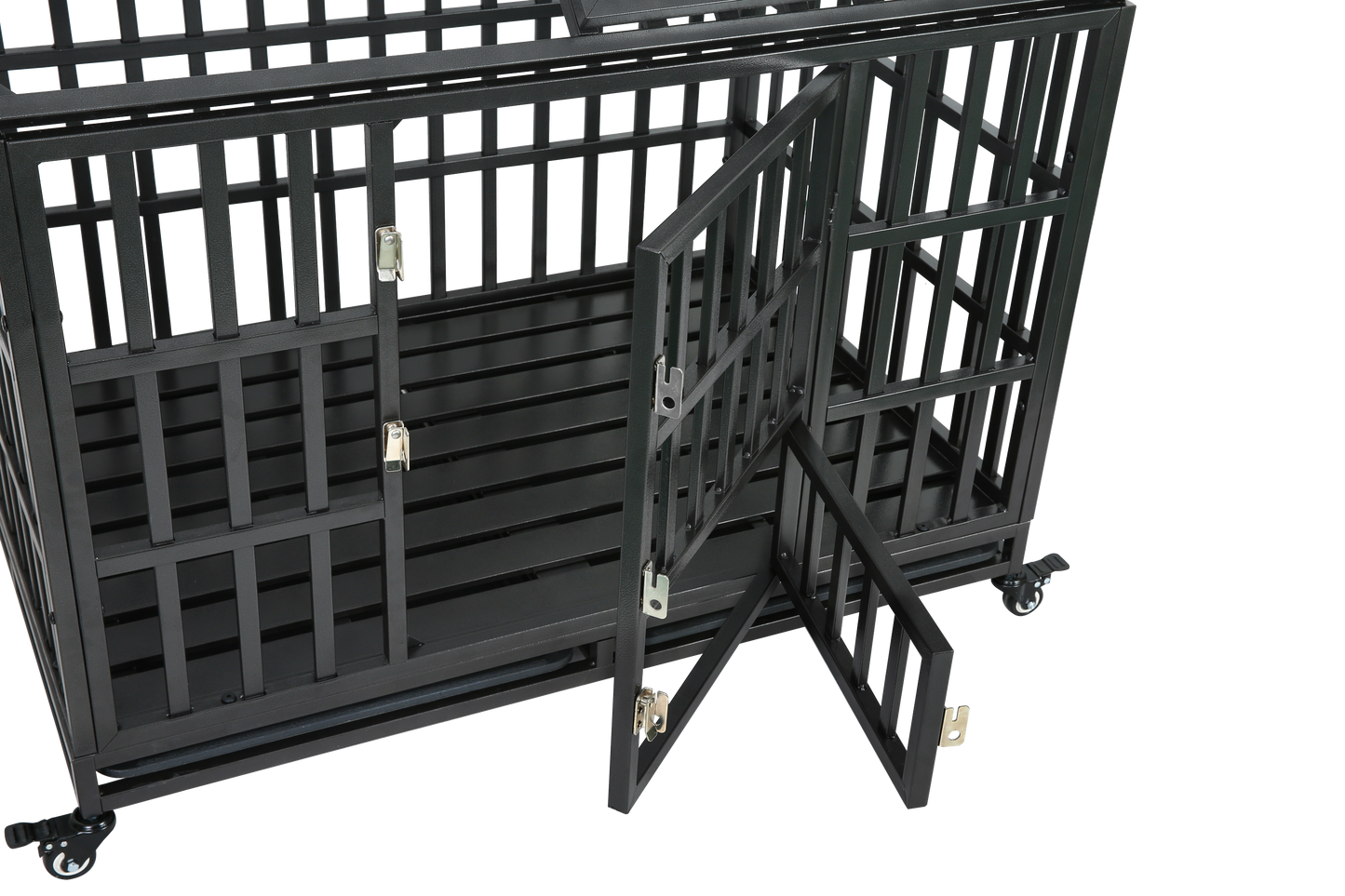 Heavy Duty Dog Cage pet Crate with Roof