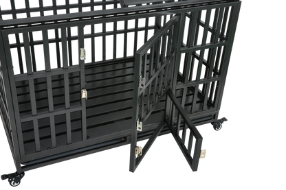 Heavy Duty Dog Cage pet Crate with Roof