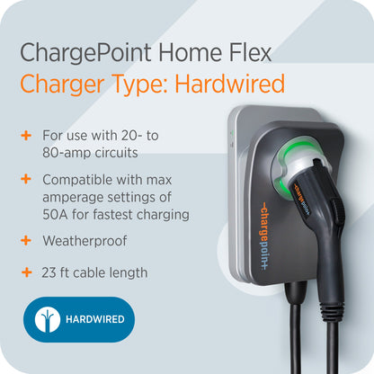 ChargePoint Flex Hardwire Charge Station for 20-80A Circuit Breakers (3 Pack)