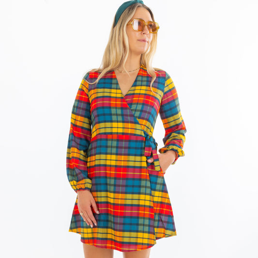 The Apple Cider | Fall Plaid Wrap Dress