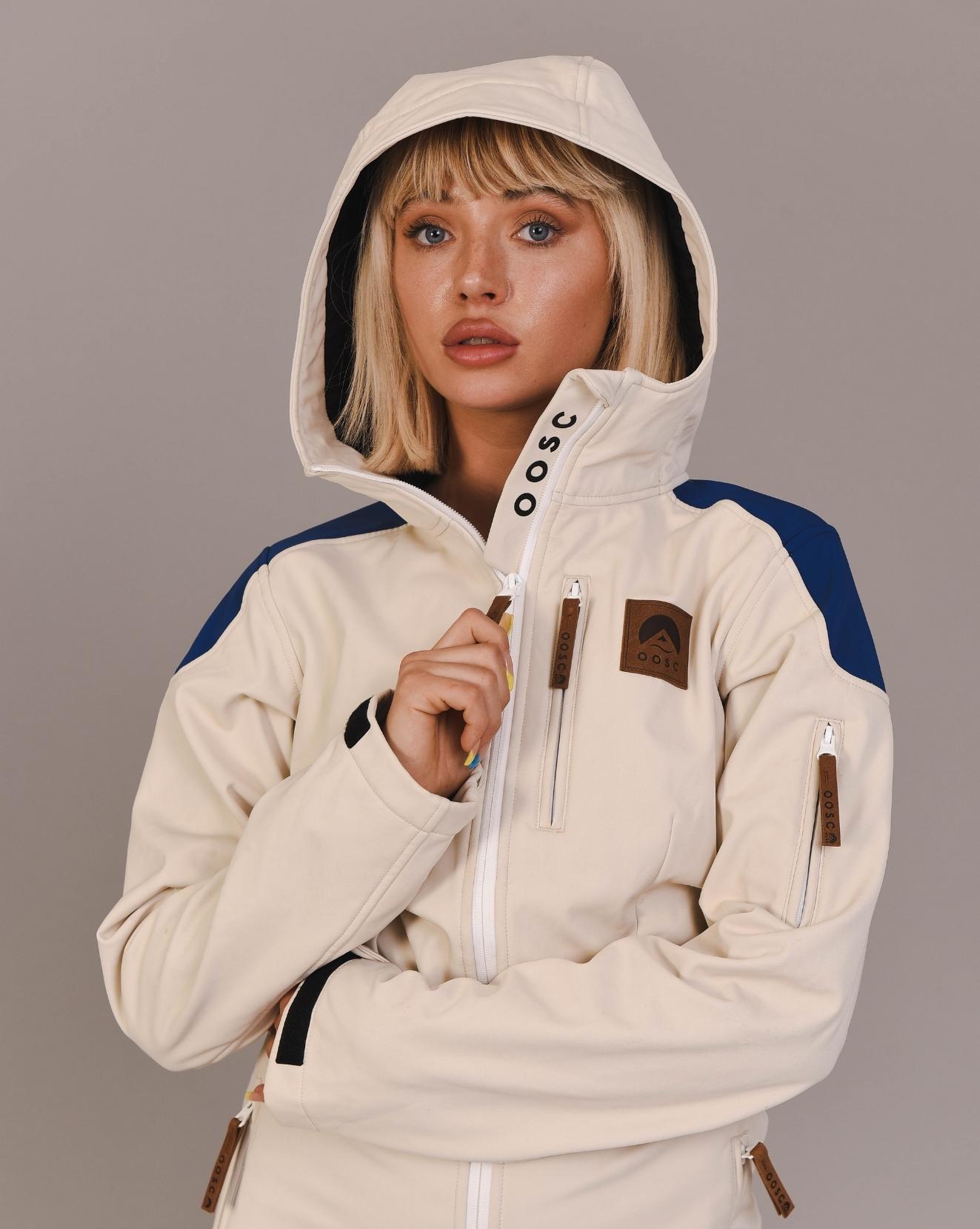 Chic Ski Suit - Cream & Blue