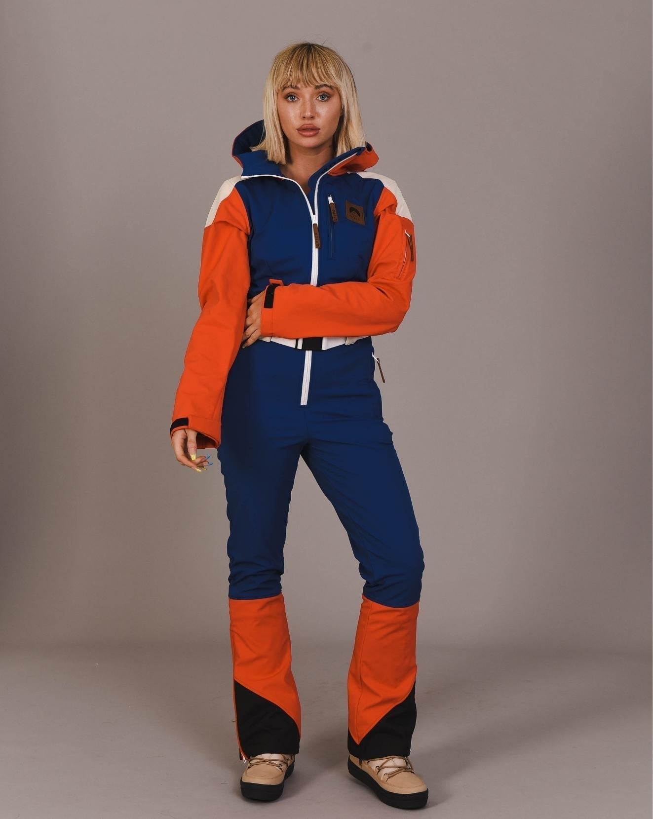 Chic Ski Suit - Navy & Red