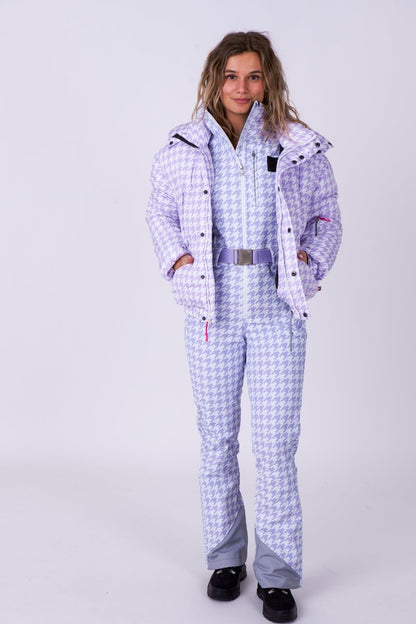 Chic Ski Suit - Purple Houndstooth