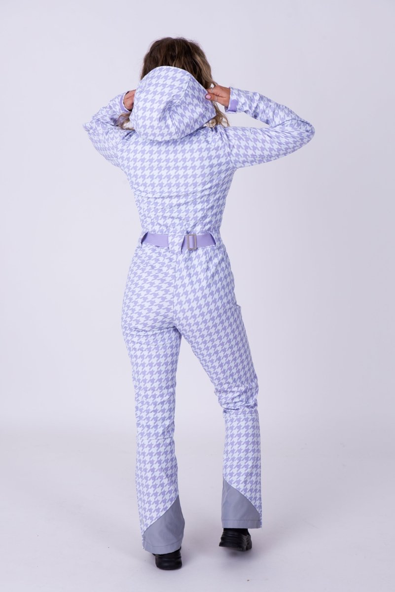 Chic Ski Suit - Purple Houndstooth