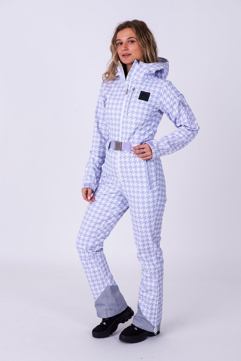 Chic Ski Suit - Purple Houndstooth