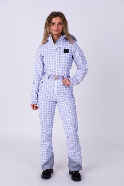 Chic Ski Suit - Purple Houndstooth