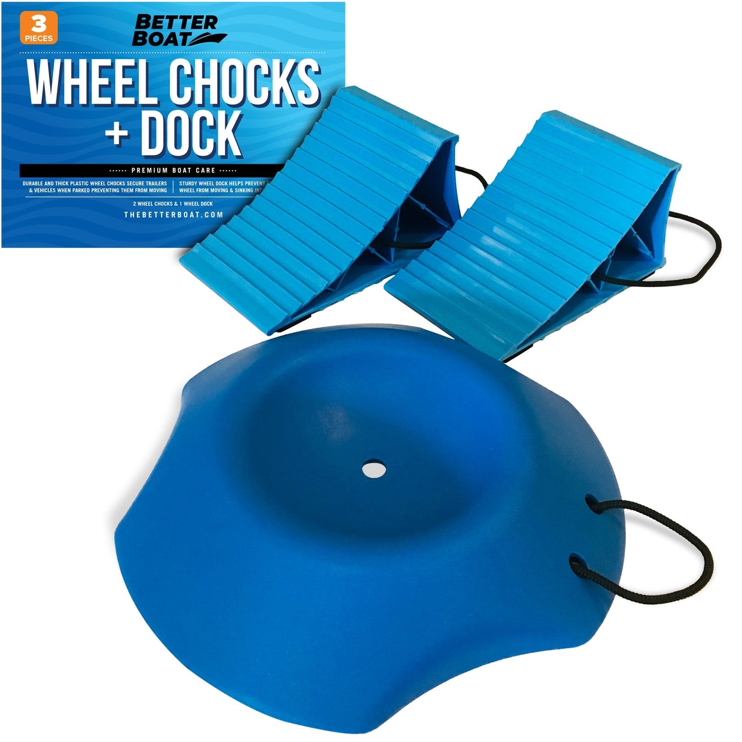 2 Wheel Chocks and Wheel Dock