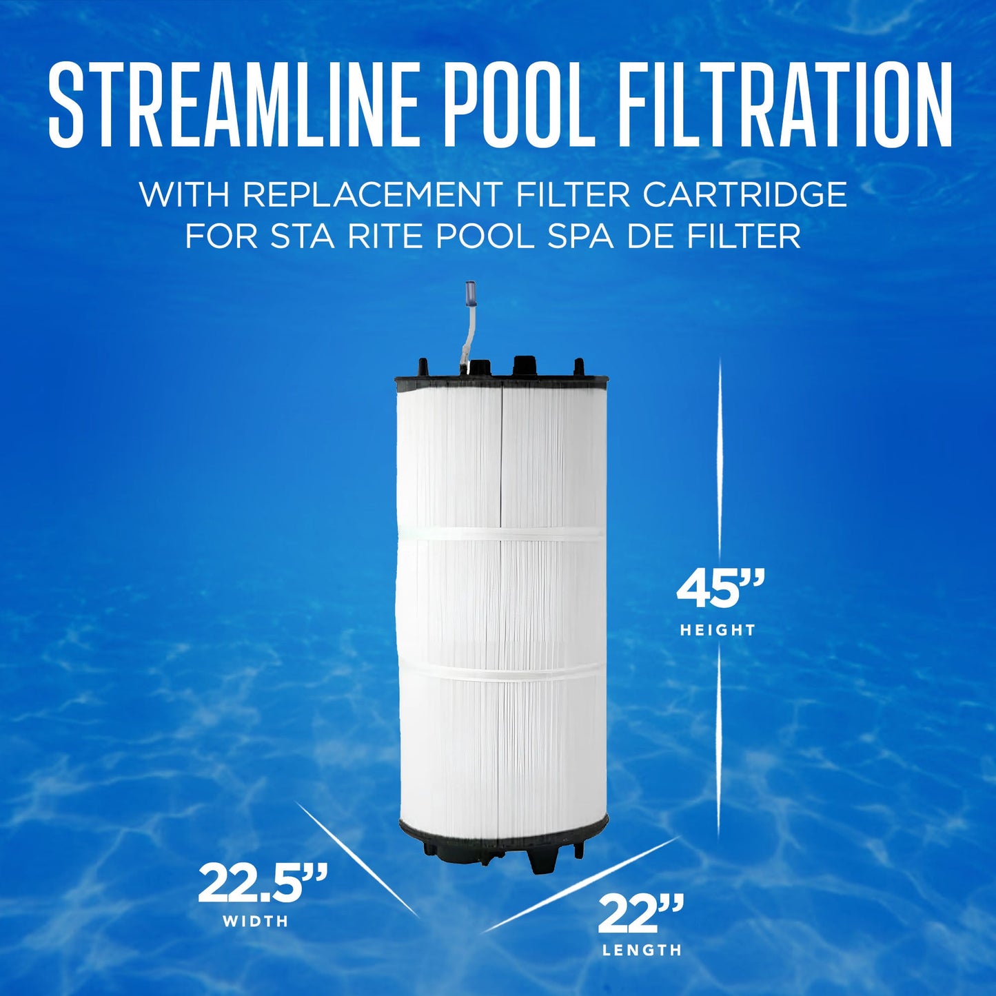 Pentair 27002-0300S Replacement Filter Cartridge for Sta Rite Pool Spa DE Filter