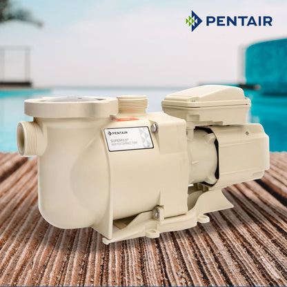 Pentair Stainless Steel Corded Electric SuperFlo High Performance Pump, Beige