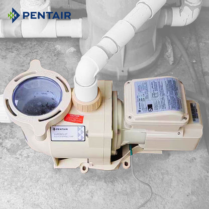 Pentair Stainless Steel Corded Electric SuperFlo High Performance Pump, Beige