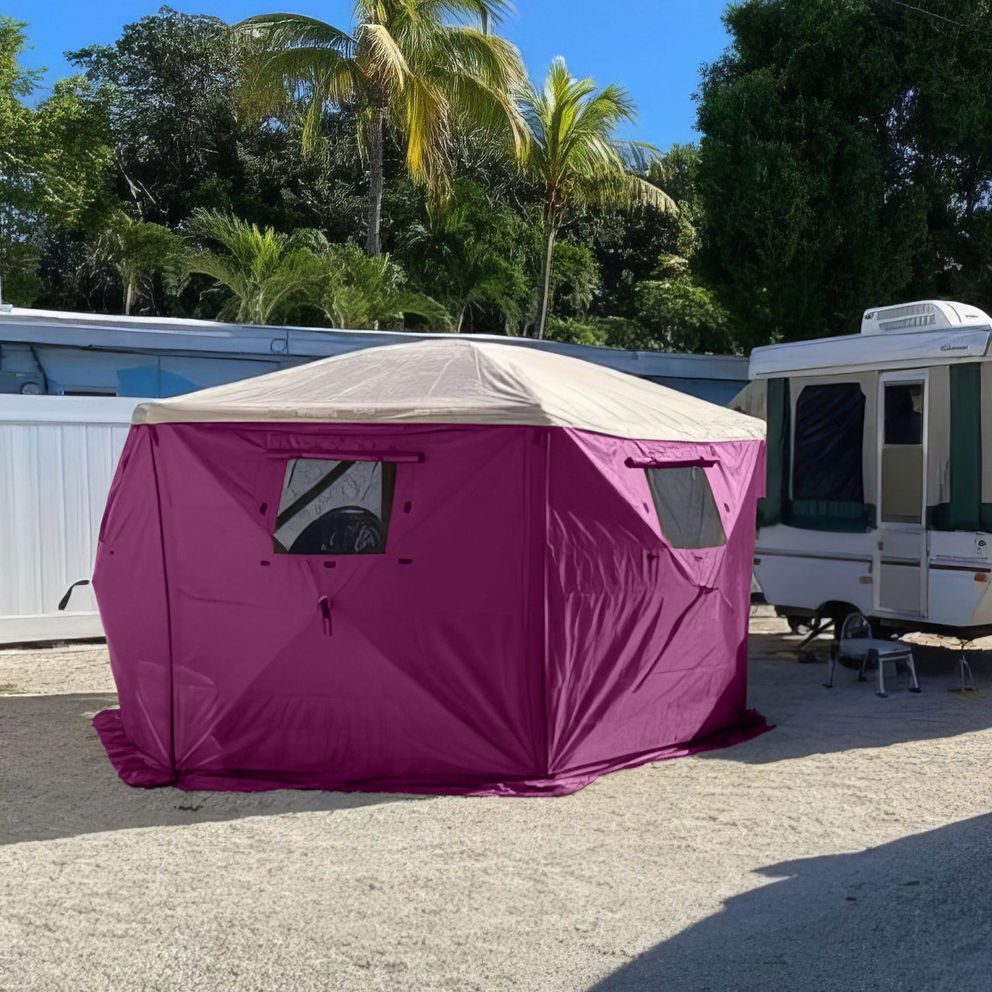 CLAM Quick-Set Screen Hub Tent Wind & Sun Panels, Accessory Only, Plum (3 Pack)
