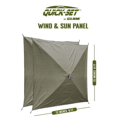 CLAM Quick Set Venture 9x9 Ft Portable Canopy + Clam Quick Set Screen (2 Pack)