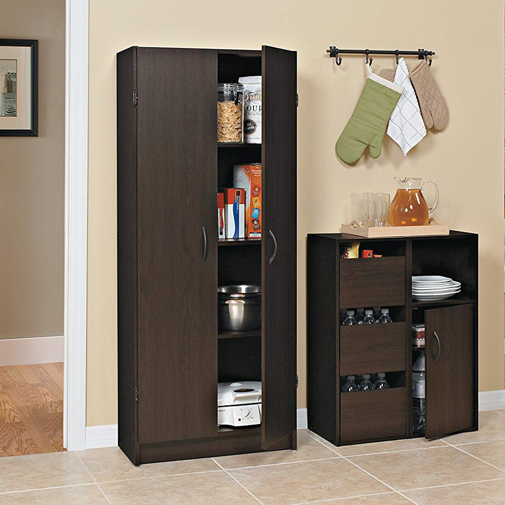 ClosetMaid Wooden Pantry Cabinet for Added Storage and Organization, Espresso