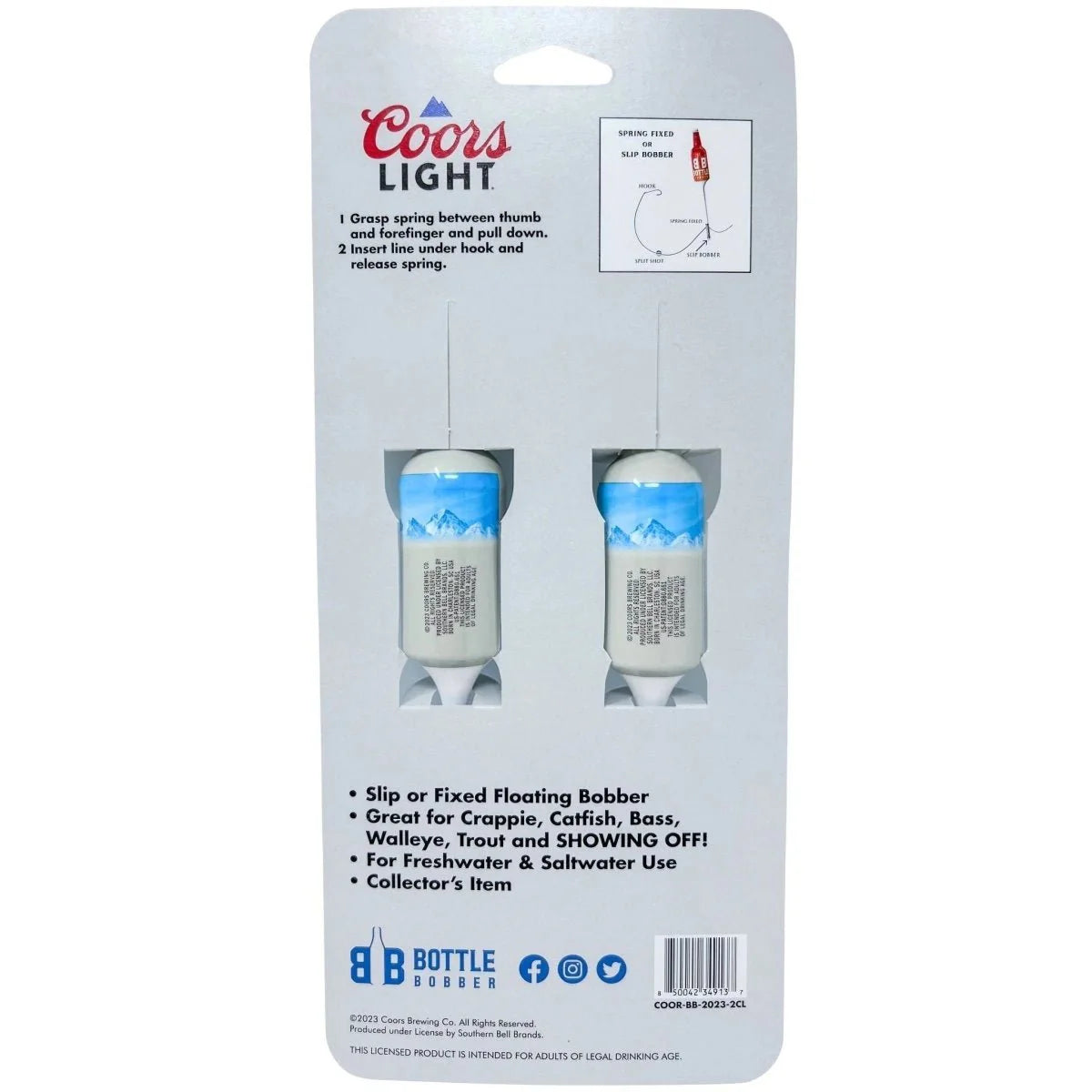 Coors Light Fishing Bobbers Double Pack - Southern Bell Brands