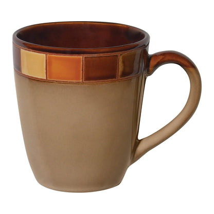 Gibson Elite Casa Estebana 16 Piece Dinnerware Plates, Bowls, & Mugs Set, Cream