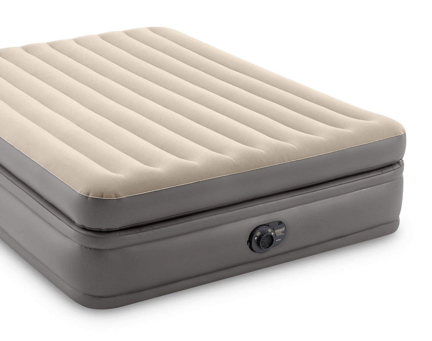 Intex Dura Beam Plus Fiber-Tech Elevated Air Mattress with Built-In Pump, Queen