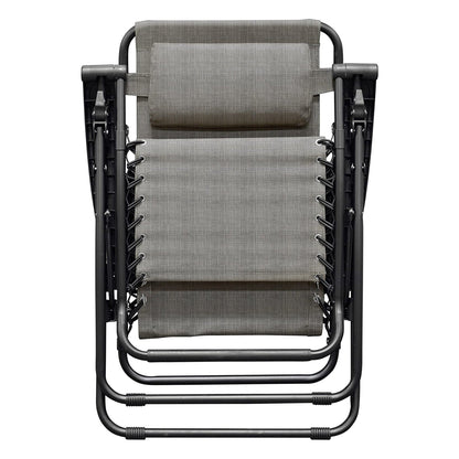 Caravan Sports Zero Gravity Outdoor Folding Camping Patio Lounge Chair, Gray