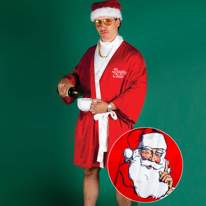 The Daddy Claus | Red Santa Christmas Kimono