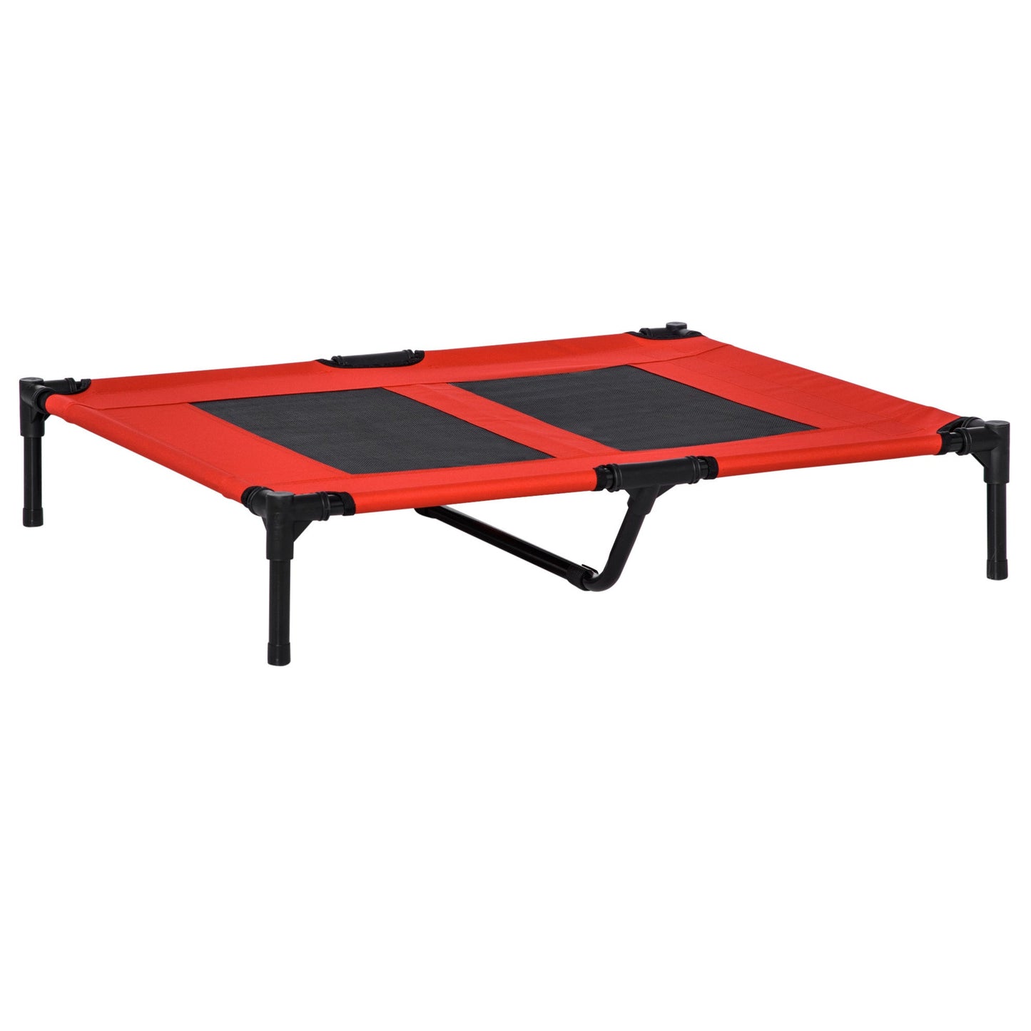 36" x 30" Elevated Cooling Summer Dog Cot Pet Bed With Mesh Ventilation - Red