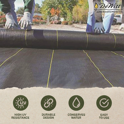 DeWitt P4 Pro 5 Commercial Landscape 5-Oz Weed Barrier Fabric, 4 x 250' (4 Pack)