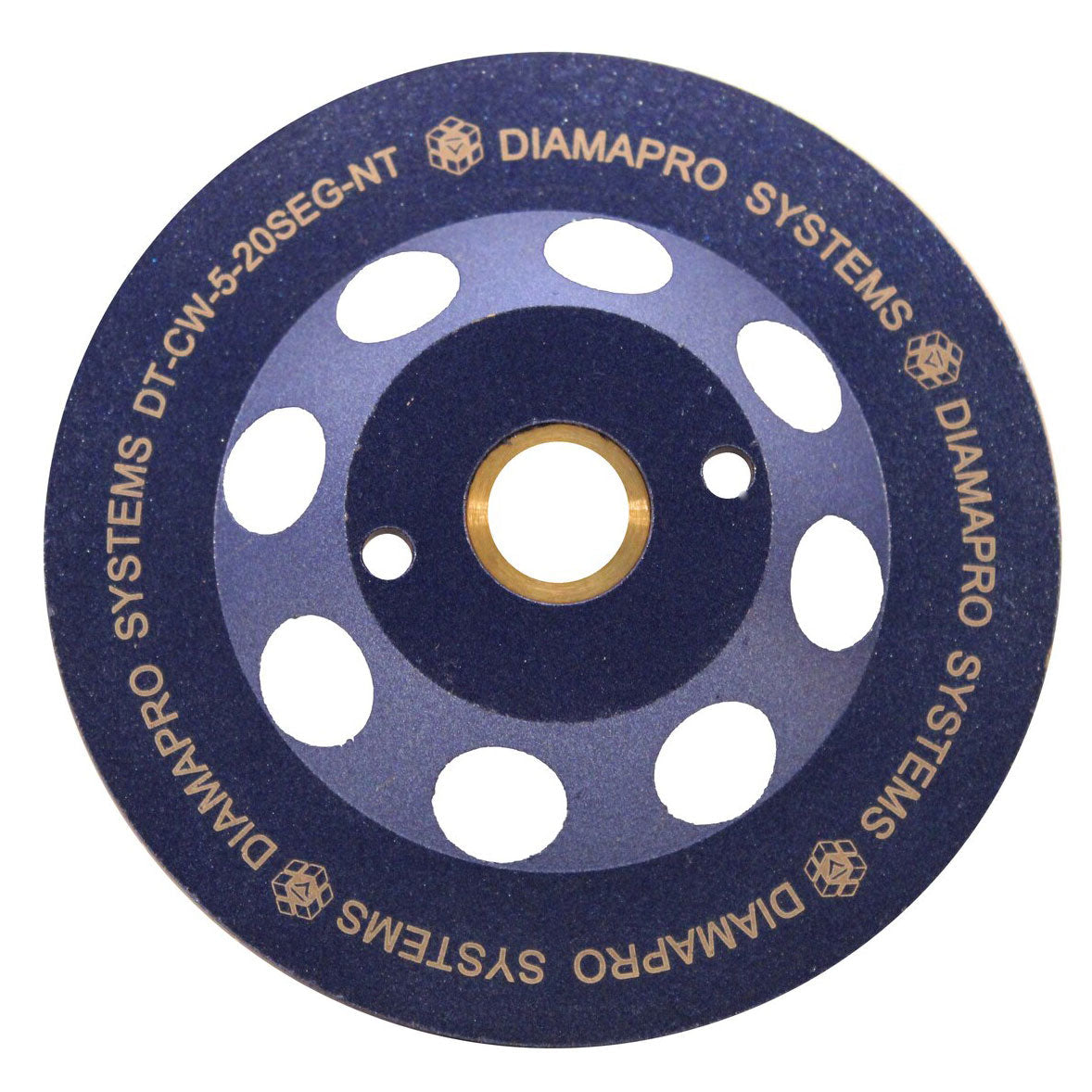 DiamaPro Systems NonThreaded 5 Inch 20 Segment Turbo Concrete Grinding Cup Wheel