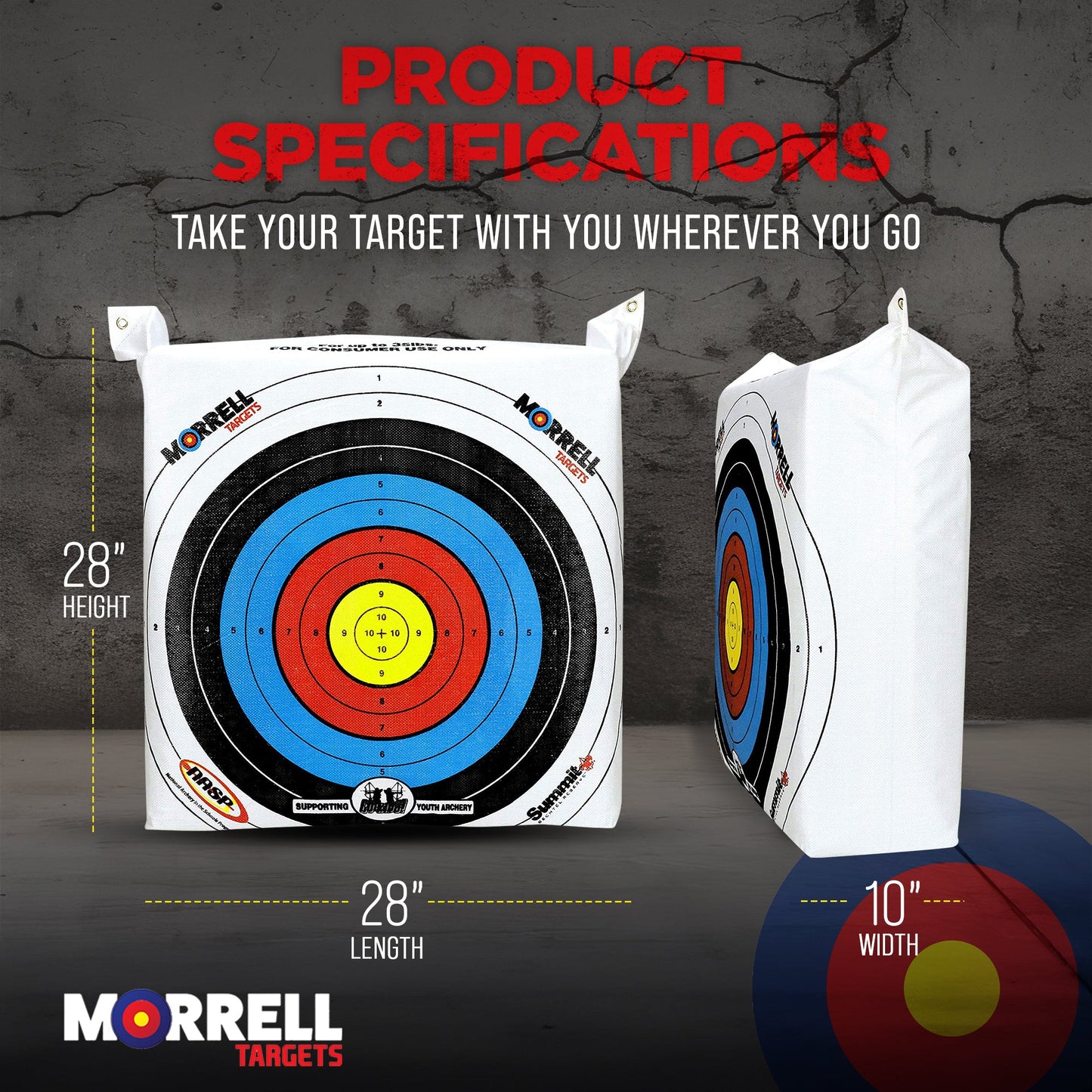 Morrell Lightweight Youth Range NASP Field Point Archery Bag Target and Cover