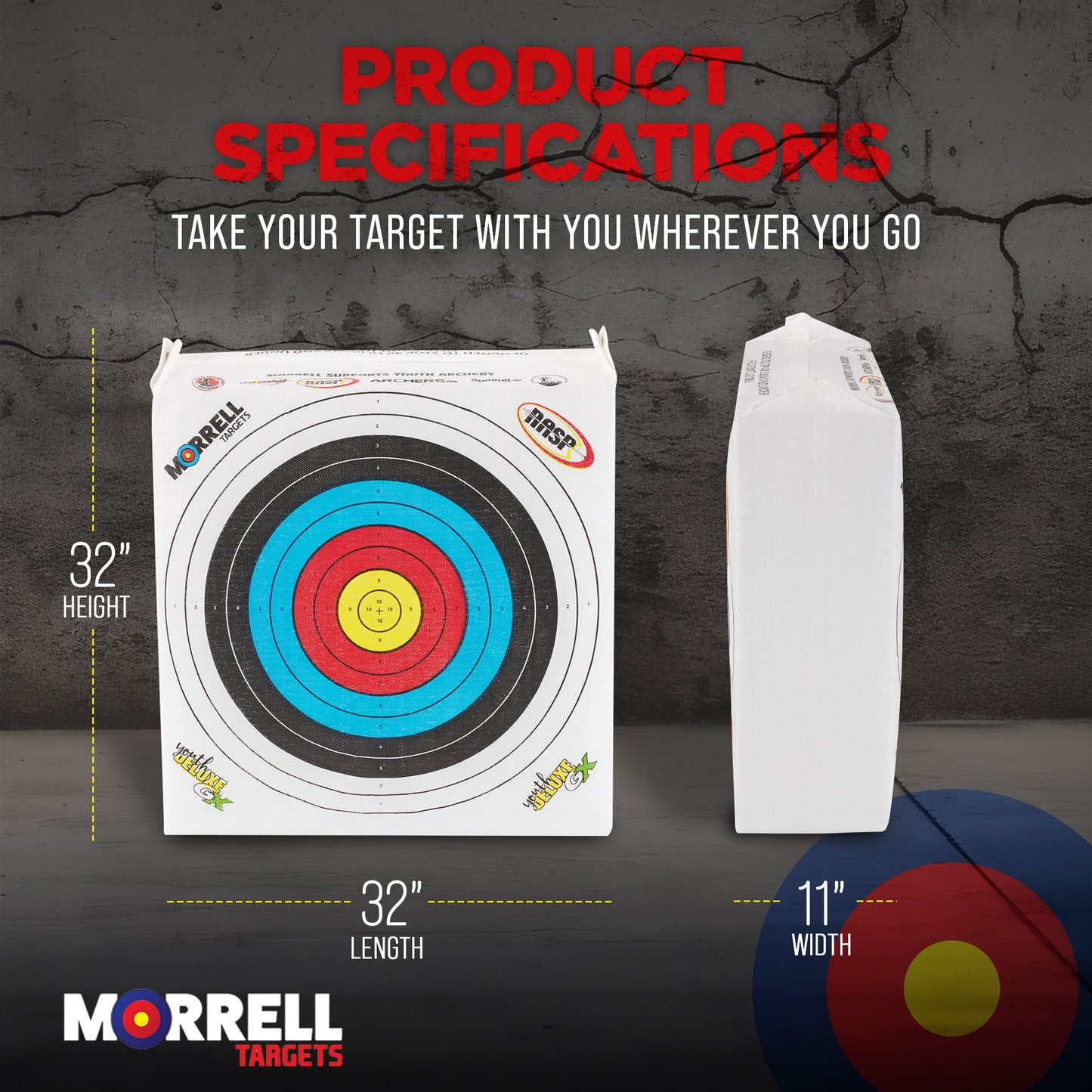 Morrell Outdoor Youth Deluxe GX Range NASP Field Point Archery Target (4 Pack)