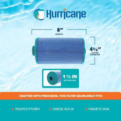 Hurricane 2 Pack HF4H21-01M Elite Aseptic Pool Spa Filter Cartridge Replacement