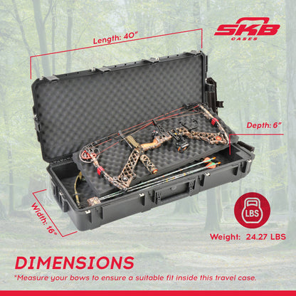 SKB Cases 3I-4217-db iSeries Double Rifle or Bow Case with Hard Plastic Exterior