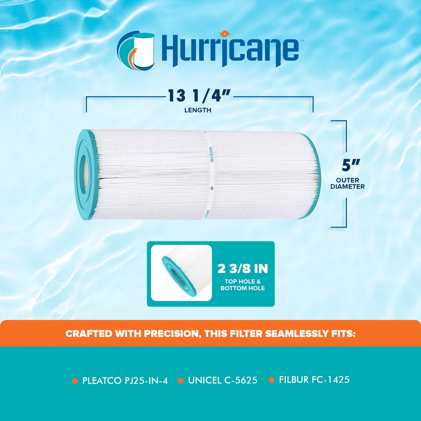 Hurricane HF5625-01 Advanced Pool and Spa Filter Cartridge Replacement, White