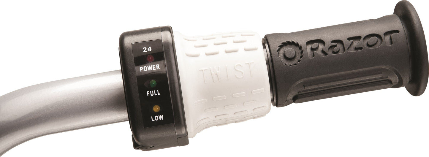 Razor Kids Electric Off Road Mini Dirt Quad Bike 4 Wheeler ATV 24 Volt, Blue