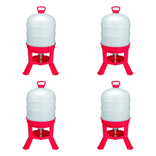 Little Giant DOMEWTR10 10 Gallon Tank Poultry Chicken Gravity Waterer (4 Pack)