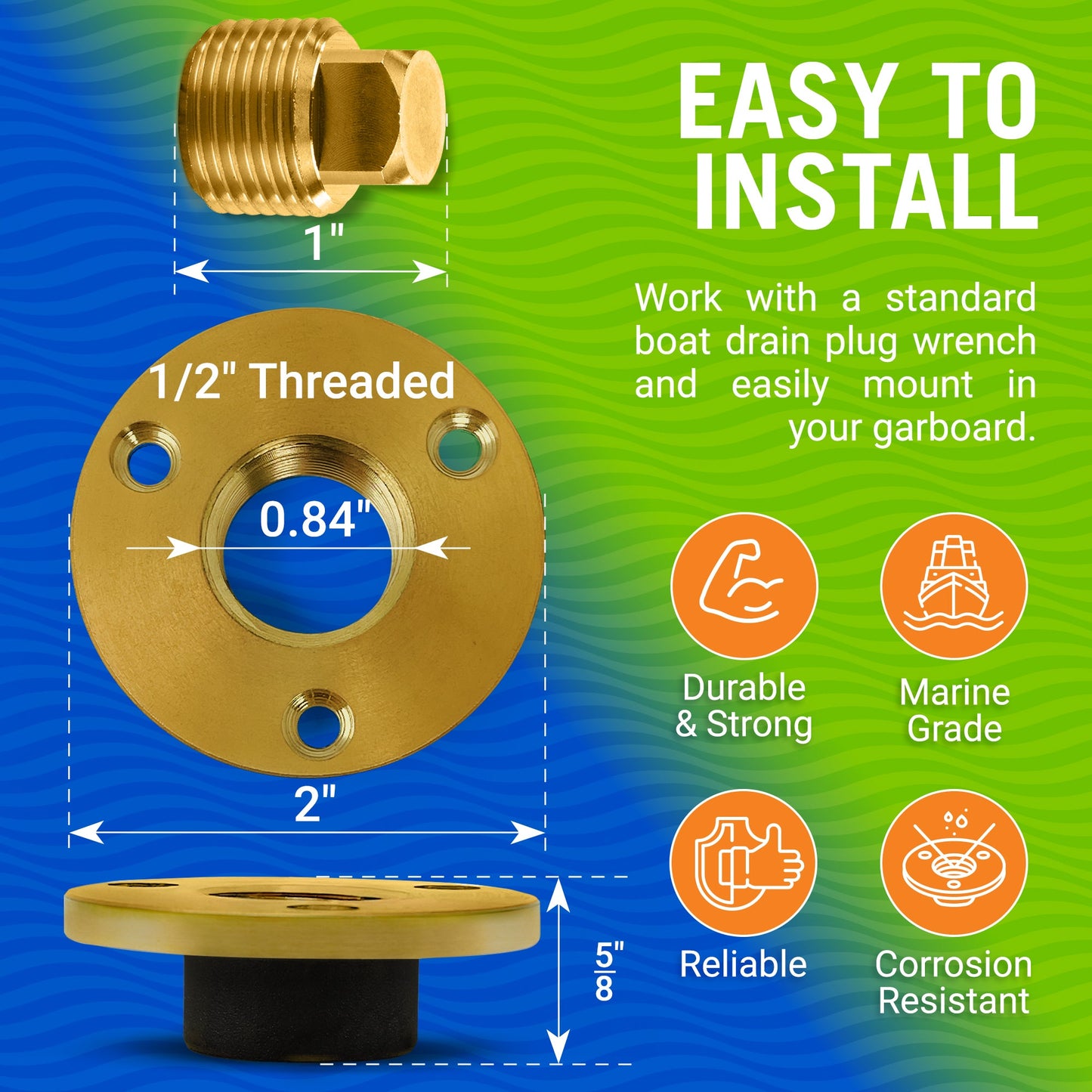 Boat Drain Plug Kit