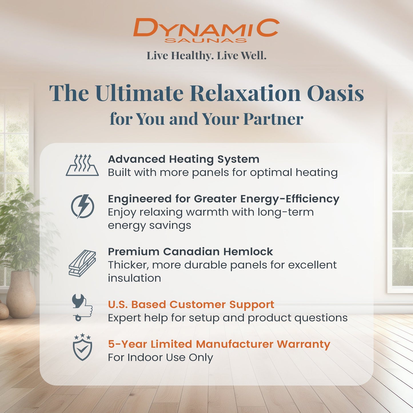 Dynamic Barcelona 2 Person Hemlock Wood Low EMF FAR Infrared Sauna (Damaged)