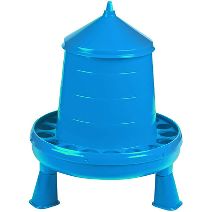 Little Giant 8.5 Pound Poultry Chicken Feeder Dispenser w/ Carrying Handle, Blue