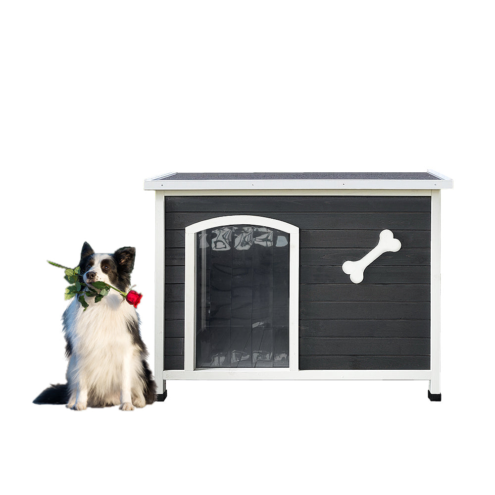 Large Wooden Dog House, Outdoor Waterproof Dog Cage, Windproof and Warm Dog Kennel Easy to Assemble