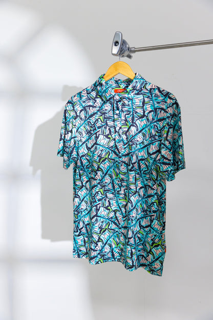 The Easy Breezy | Blue Tropical Men’s Polo